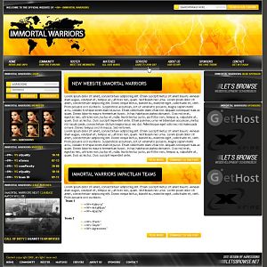 A website i developed for the multigaming clan Immortal Warriors.
Design can be seen in use at http://www.iw-clan.net