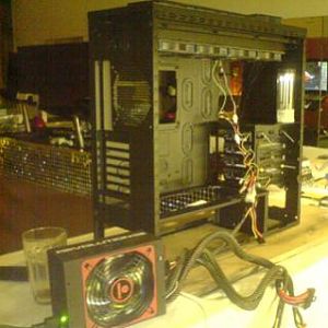 QUAD RAD WIRED UP TO PSU