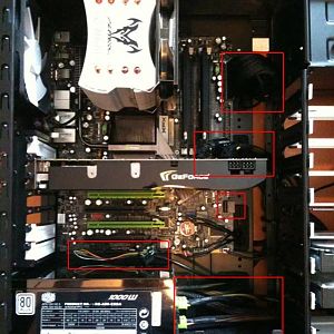some areas highlighted where I want to change the cables to white, possibly the connectors too.