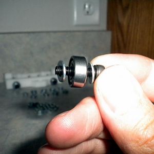 To help keep the bearings from binding they are alway sandwiched between washers