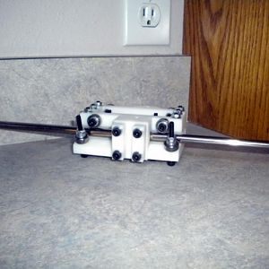 Test fitting on a piece of M8 ground rod