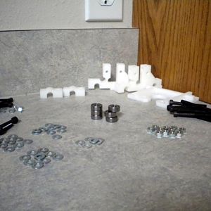 Parts to build an idler, which goes on the ends of the rods that make up the X-axis assembly