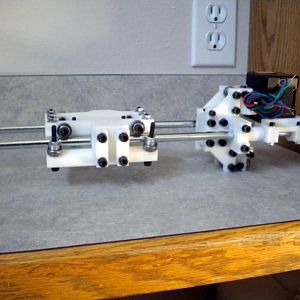 (pt4)Now the trolley is added on, the spacing of the bearings will be adjust after this portion is completed