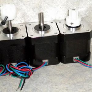 Small flats were ground on the shafts of each motor to give the bolt something to stick to