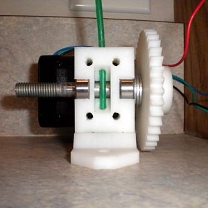 Here you can see how the material is forced through the extruder