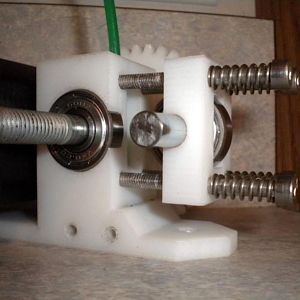 The bolts thread themselves into the plastic