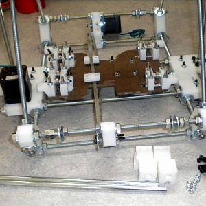 Preparing to mount the Y-axis chassis.