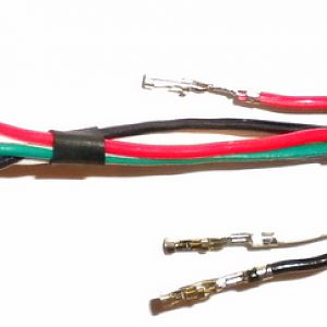 Wiring up the pin headers for the motors.