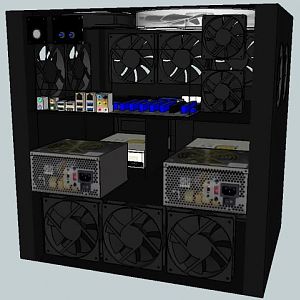 The case with the back panel off.