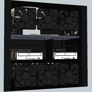 The case with the front panel off.