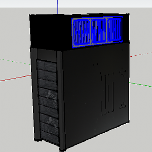 the 902, with 2 360mm radiators, with a shroud and grill: a suitable hole for the grill will be cut! Also, there was meant to be a bulgin in the middl