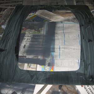 Went over the side panels with wet fine sandpaper...