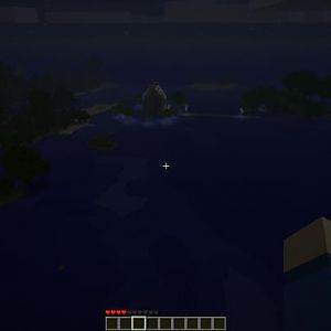 My first creation, and the entrance to my strip mine..