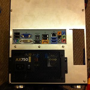 rear panel with psu mounted