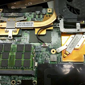 Now we are getting somewhere.  I needed to reflow the GPU on the right and the Northbridge in the middle.