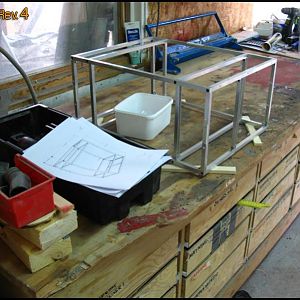 Clearing the desk to make place for 2 sq. meter of aluminium sheet