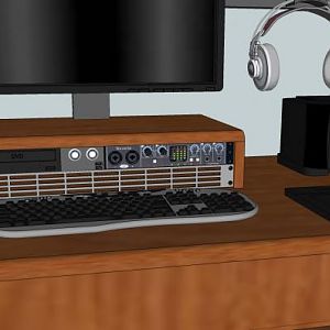 New Desk closeup dvd soundcard
