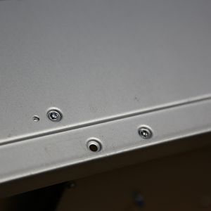 drilled out rivets