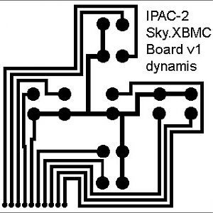 Design for PCB to utilise existing Micro switch layout as controls for XBMC interface - PCB1