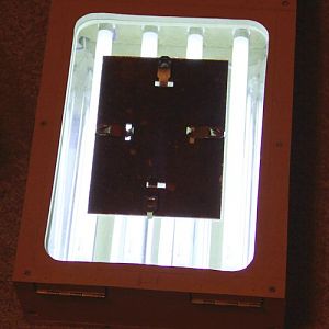 Homemade UV exposure box