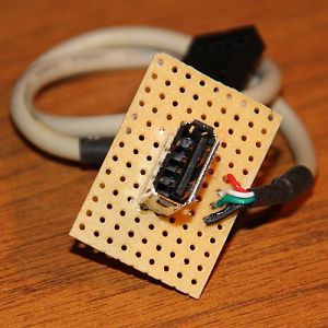 Prototype USB for the case front. Real one to be etched from PCB again.