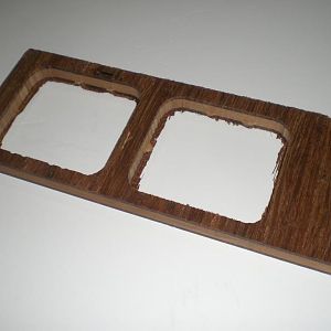 The leftover stock after cutting out the halves of the amp case.  Also this stuff smells awesome!  The bamboo is caramelized and has the scent of brow