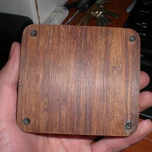 I drilled some holes and threaded some M3 bolts right into the bamboo.