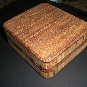 Then I beveled the edges and sanded the case to flush up the halves.