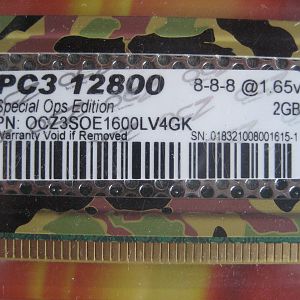 4GB (2 x 2GB) OCZ PC3 12800 Special Ops Edition (OCZ2SOE1600LV4GK)