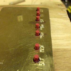 Control panel   brass inlay engraved