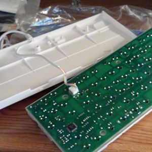 PCB relieved of the second half of the case.