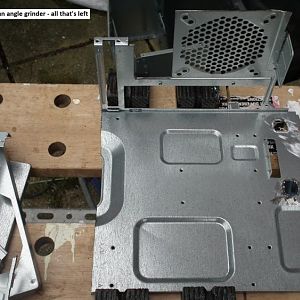 3 All that's left after trying out the angle grinder!