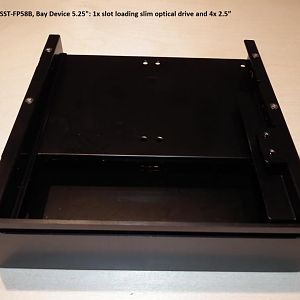 SilverStone SST FP58B, Bay Device 5.25   1x slot loading slim optical drive and 4x 2.5 SSD
