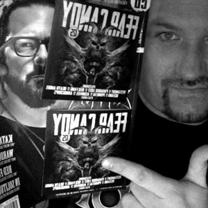 awesomeness - a mate of mine (and ex band mate) with a German copy of Terrorizer magazine that features his artwork