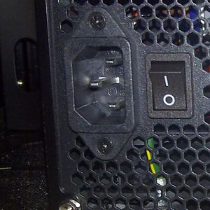 Space between power socket and edge of case
