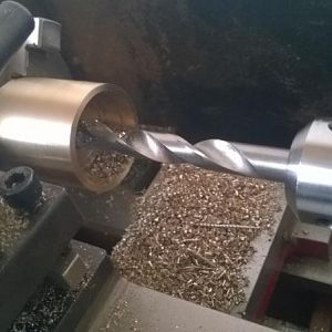 Drilling the wire hole for the power plug