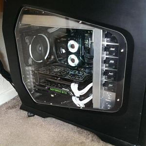 Added white sleeved cables and RAM cooler