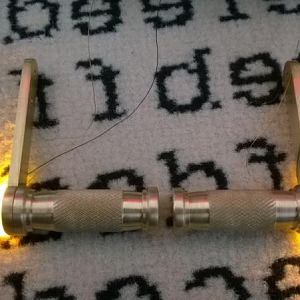 Test lighting the handles, to check for uniformity of LED brightness