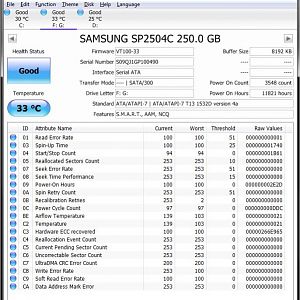 Samsung SP2504C CrystalDiskInfo