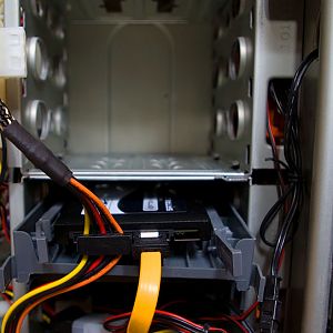 Vertex 'installed' in a tower case.