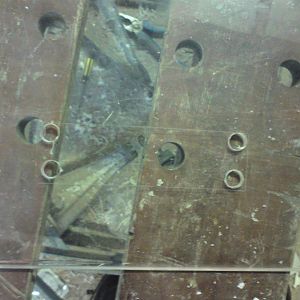 Dirlling to start cutting the dvd slot