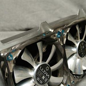 Adapter plate for front radiator and fan.