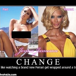 change its like watching a brand new ferrari get wrapped around a tree demotivational poster