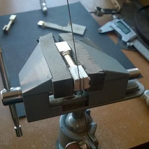 Dowel and clevis next: step 1 is the trusty piercing saw...