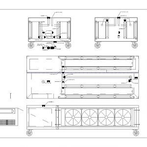 pedestel on top housing 16 Noiseblocker 140mm fans, one Aquero 6 XT, 1 x ICY DOCK, many bitspower connectors.