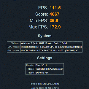 Valley Benchmark GTX 780Ti SLI