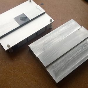 Underside of the heat pipe block milled to match the stock heat sink