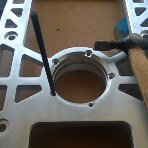 Transfer punching the hole locations.