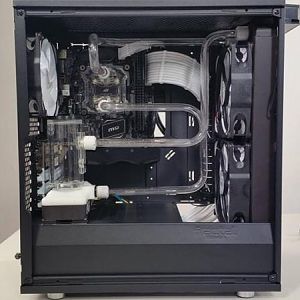 The inside of the case before the coolant!