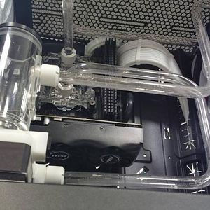 The inside of the case before the coolant!